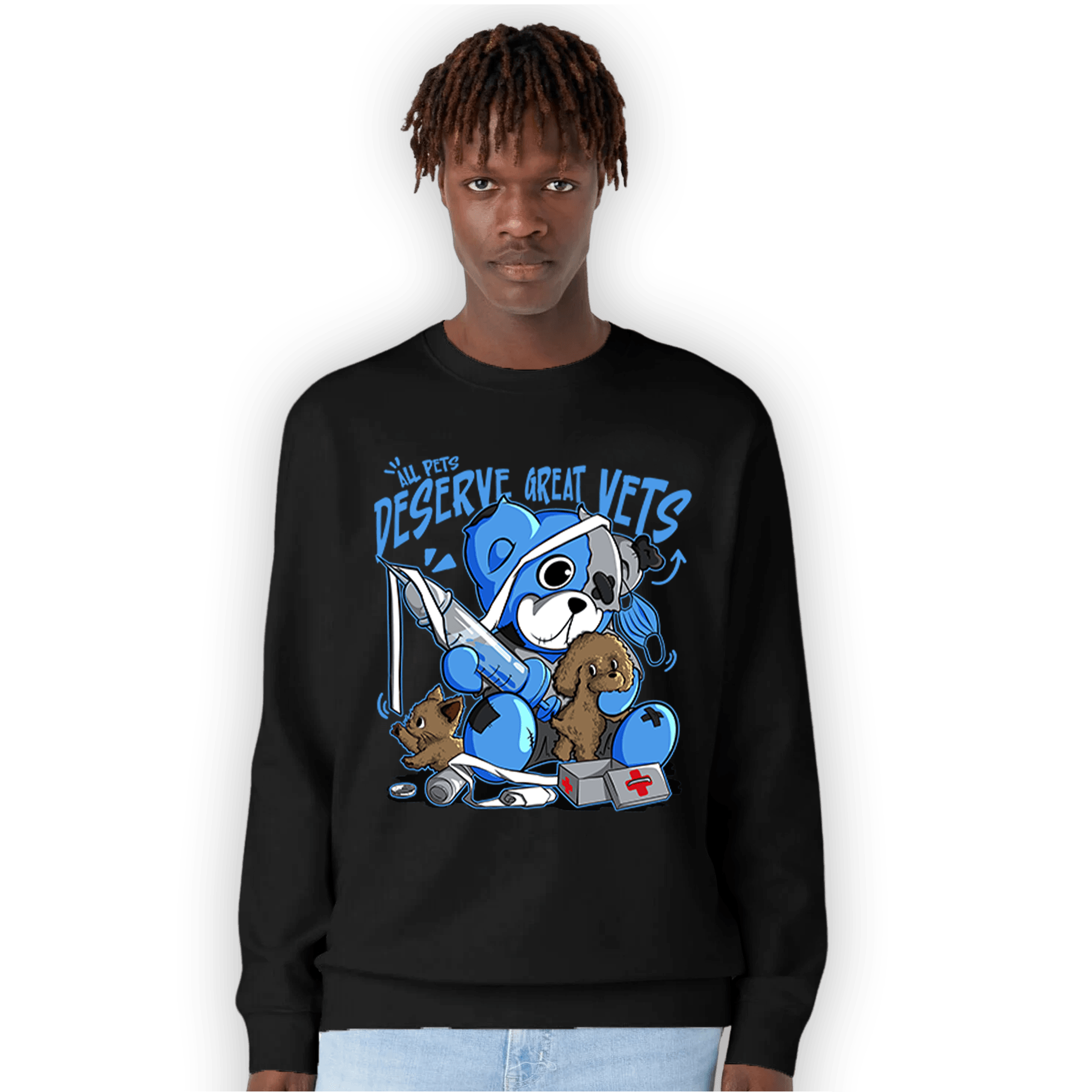 University Blue 5s Sweatshirt Match Veterinary BER - NastyJamz