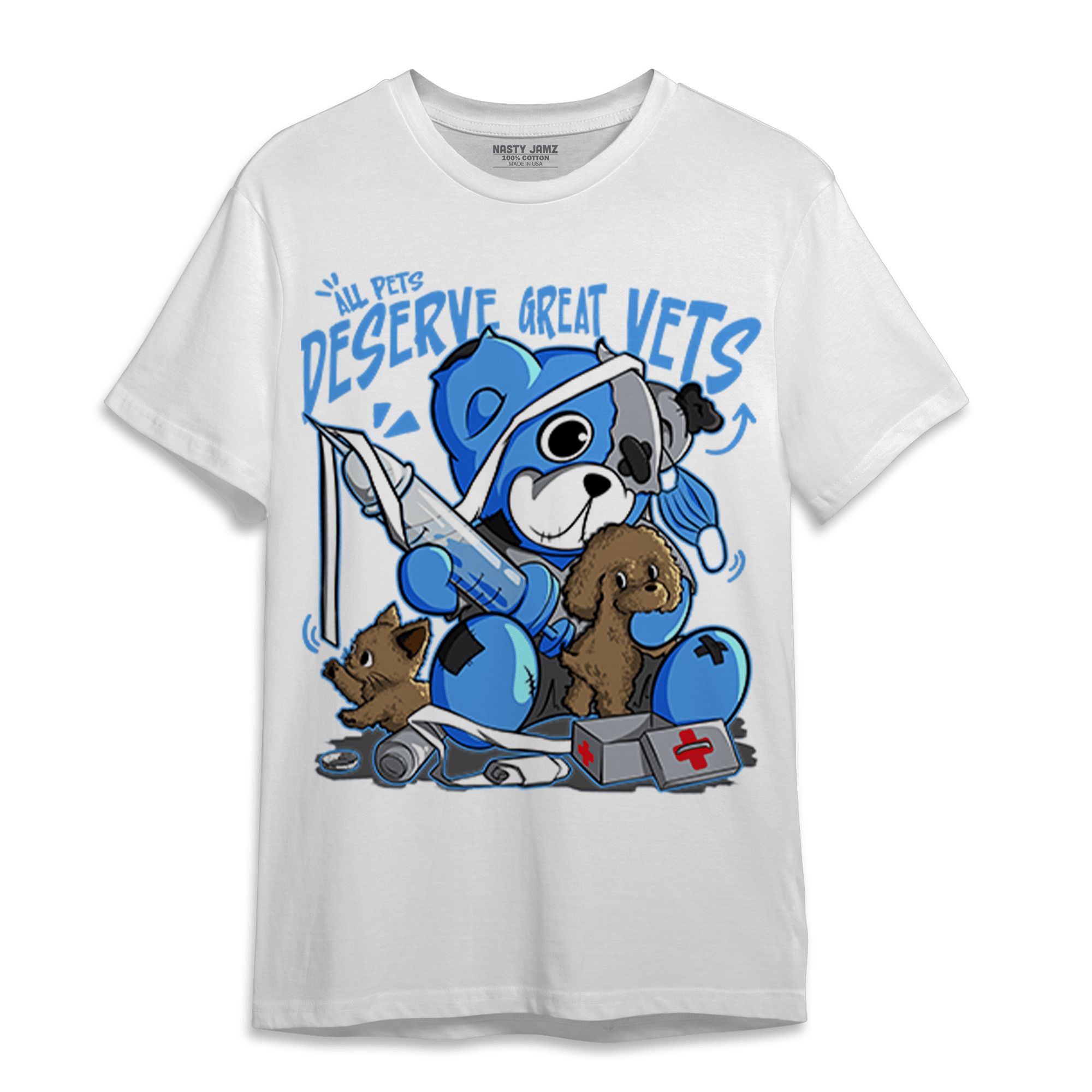 University Blue 5s T Shirt Match Veterinary BER - NastyJamz