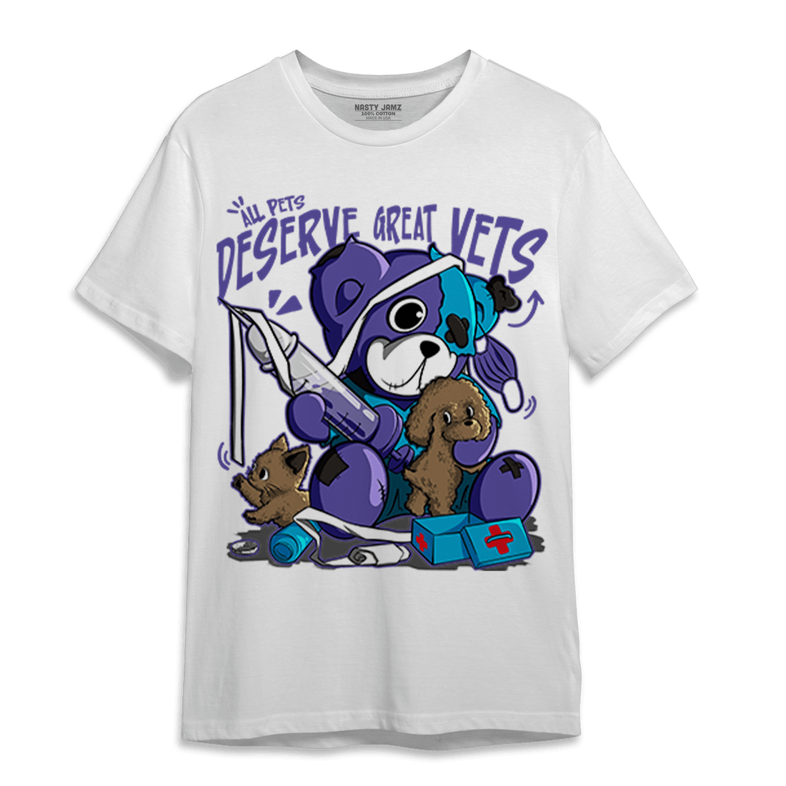 Aqua 6s T Shirt Match Veterinary BER - NastyJamz