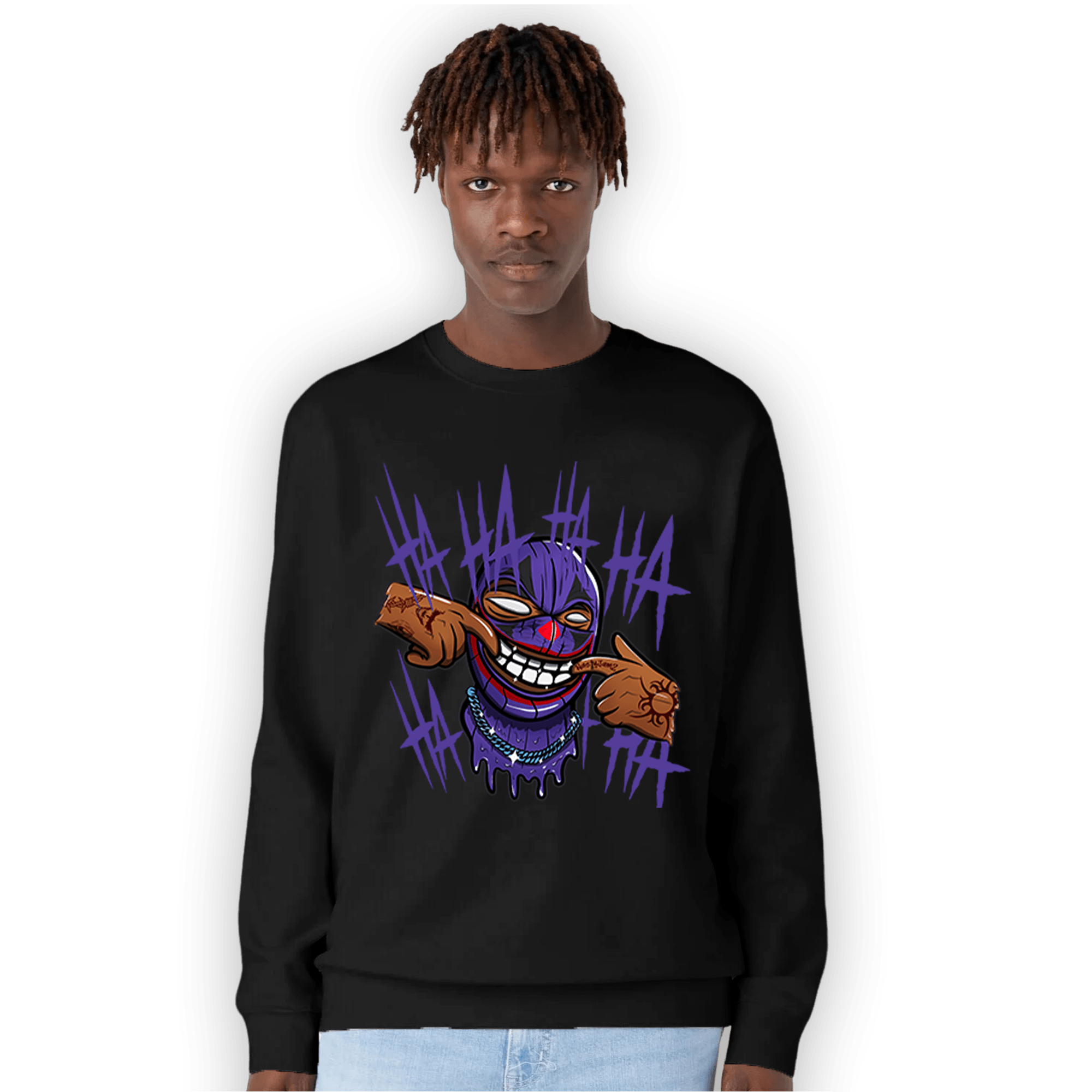 Field Purple 12s Sweatshirt Match We Are All Clowns - NastyJamz