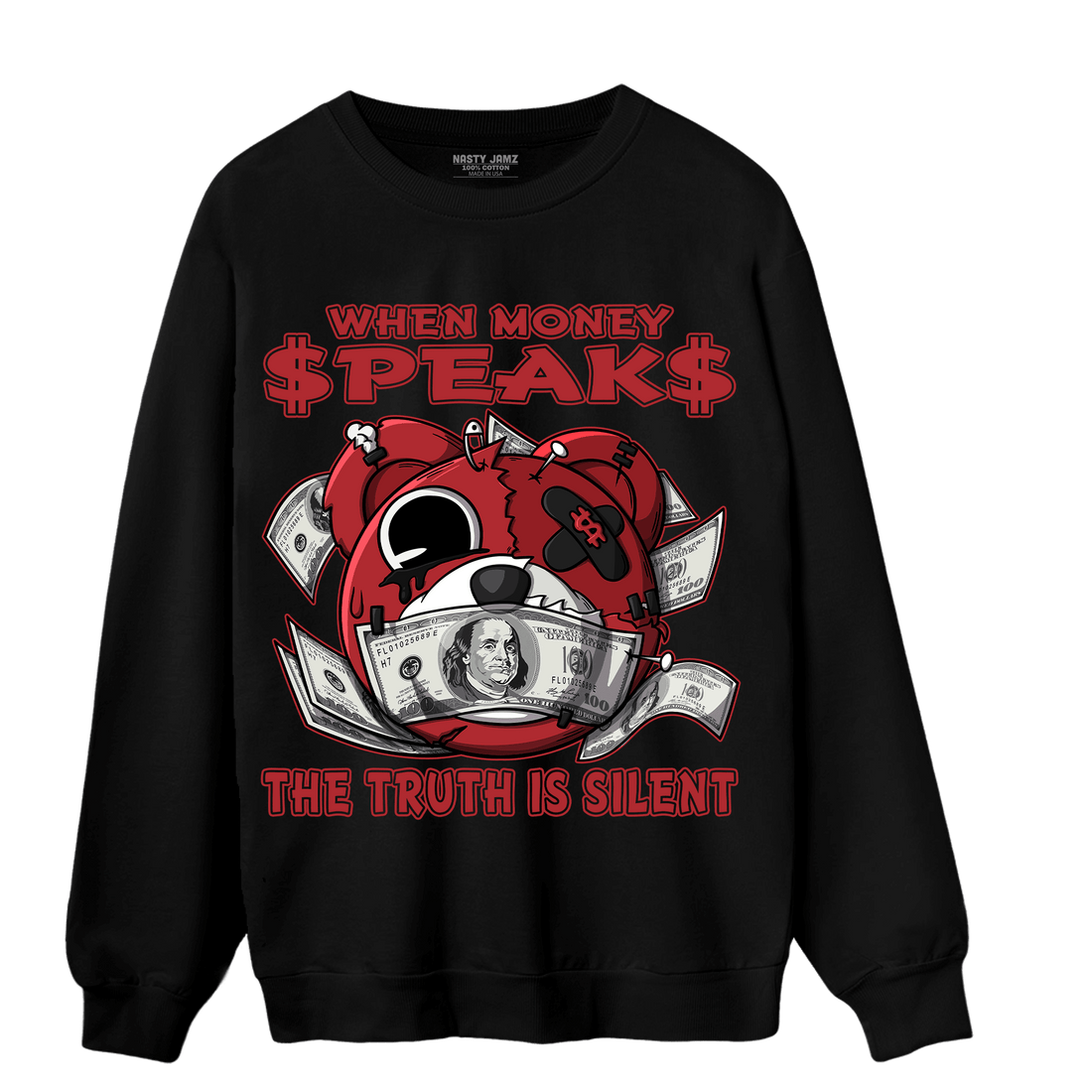 Cherry 12s Sweatshirt Match When Money Speaks Ber - NastyJamz