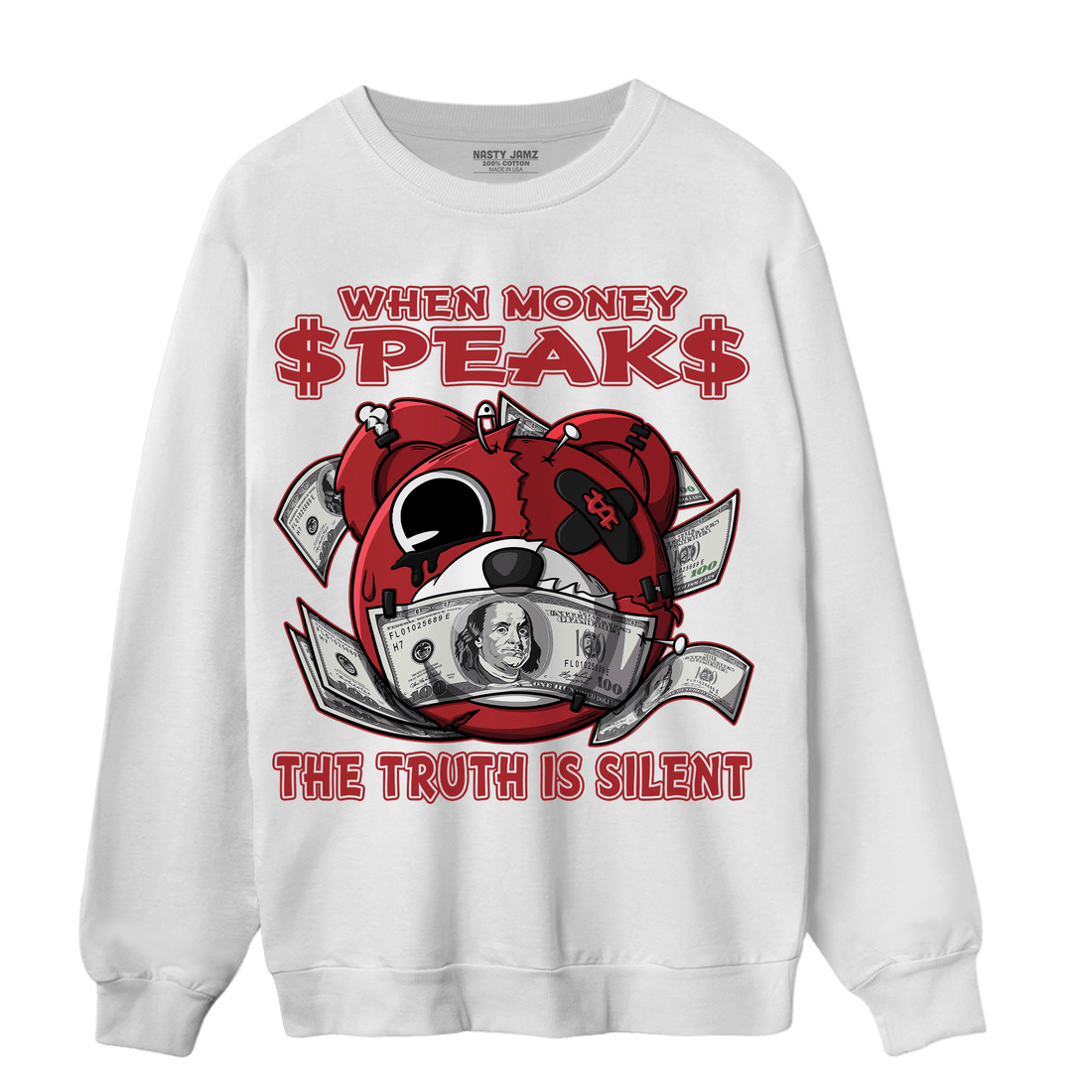 Cherry 12s Sweatshirt Match When Money Speaks Ber - NastyJamz