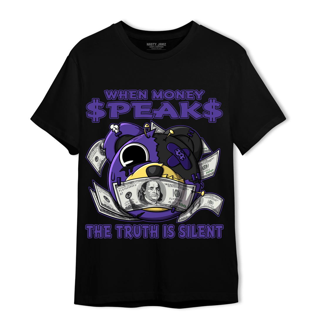 Field Purple 12s T Shirt Match When Money Speaks Ber - NastyJamz