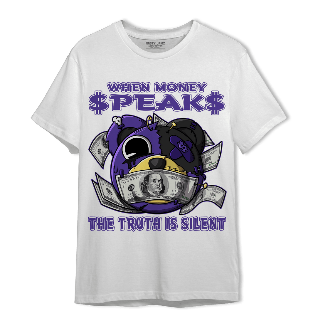 Field Purple 12s T Shirt Match When Money Speaks Ber - NastyJamz
