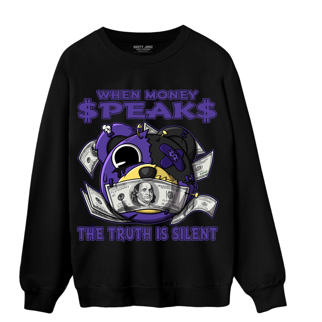 Field Purple 12s Sweatshirt Match When Money Speaks Ber - NastyJamz