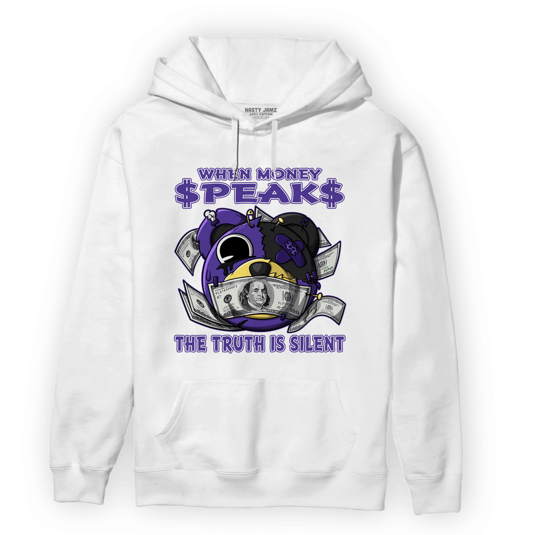 Field Purple 12s Hoodie Match When Money Speaks Ber - NastyJamz