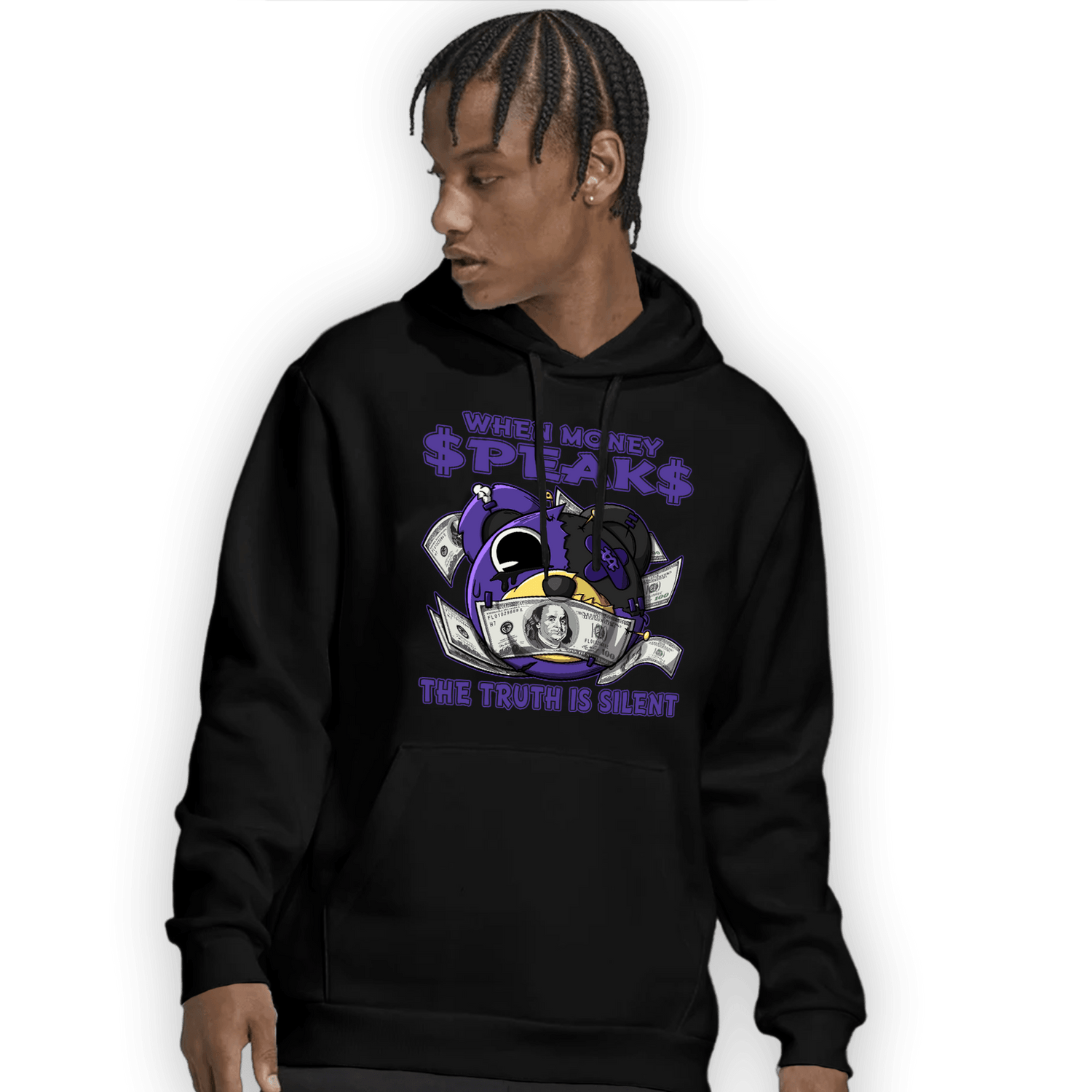 Field Purple 12s Hoodie Match When Money Speaks Ber - NastyJamz