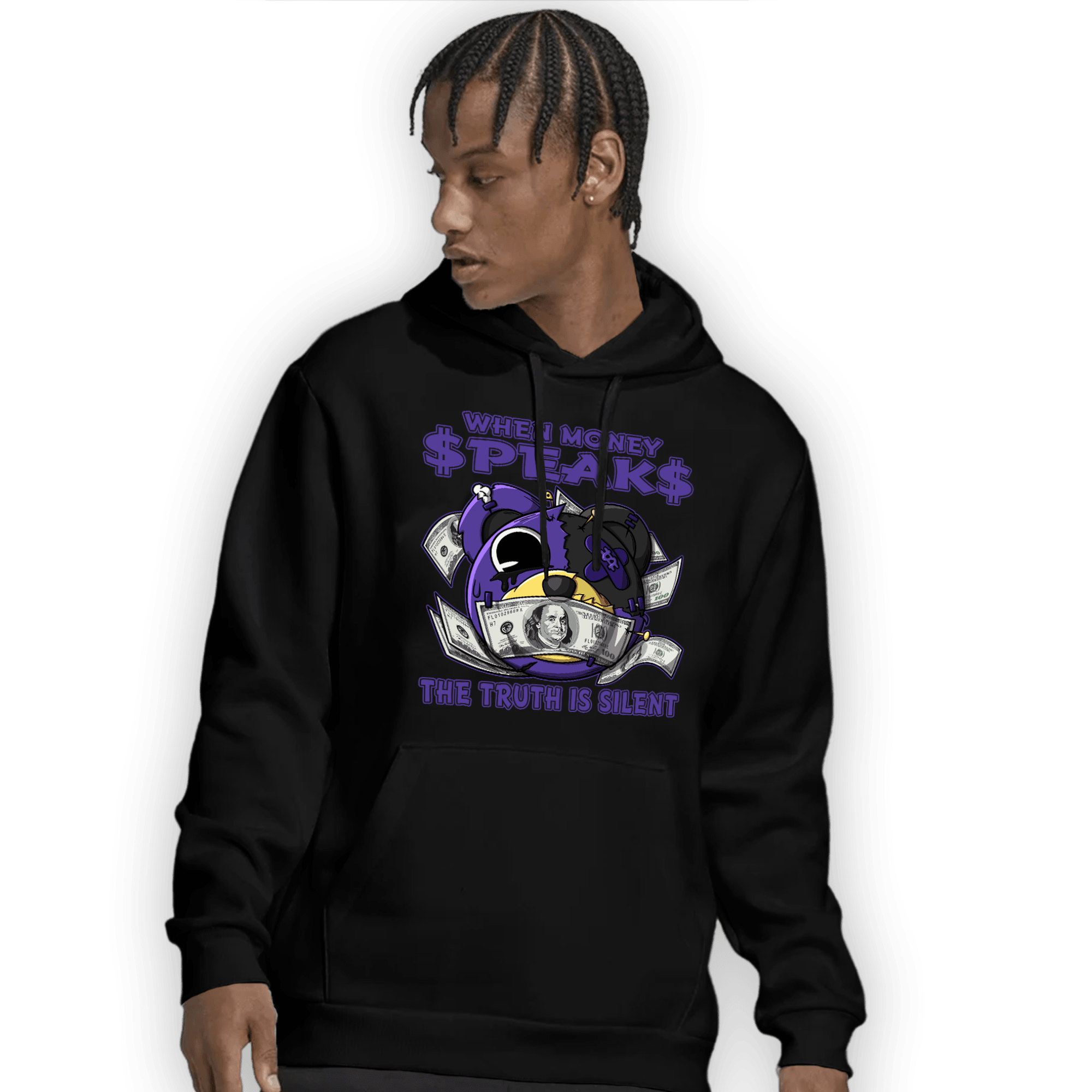 Field Purple 12s Hoodie Match When Money Speaks Ber - NastyJamz
