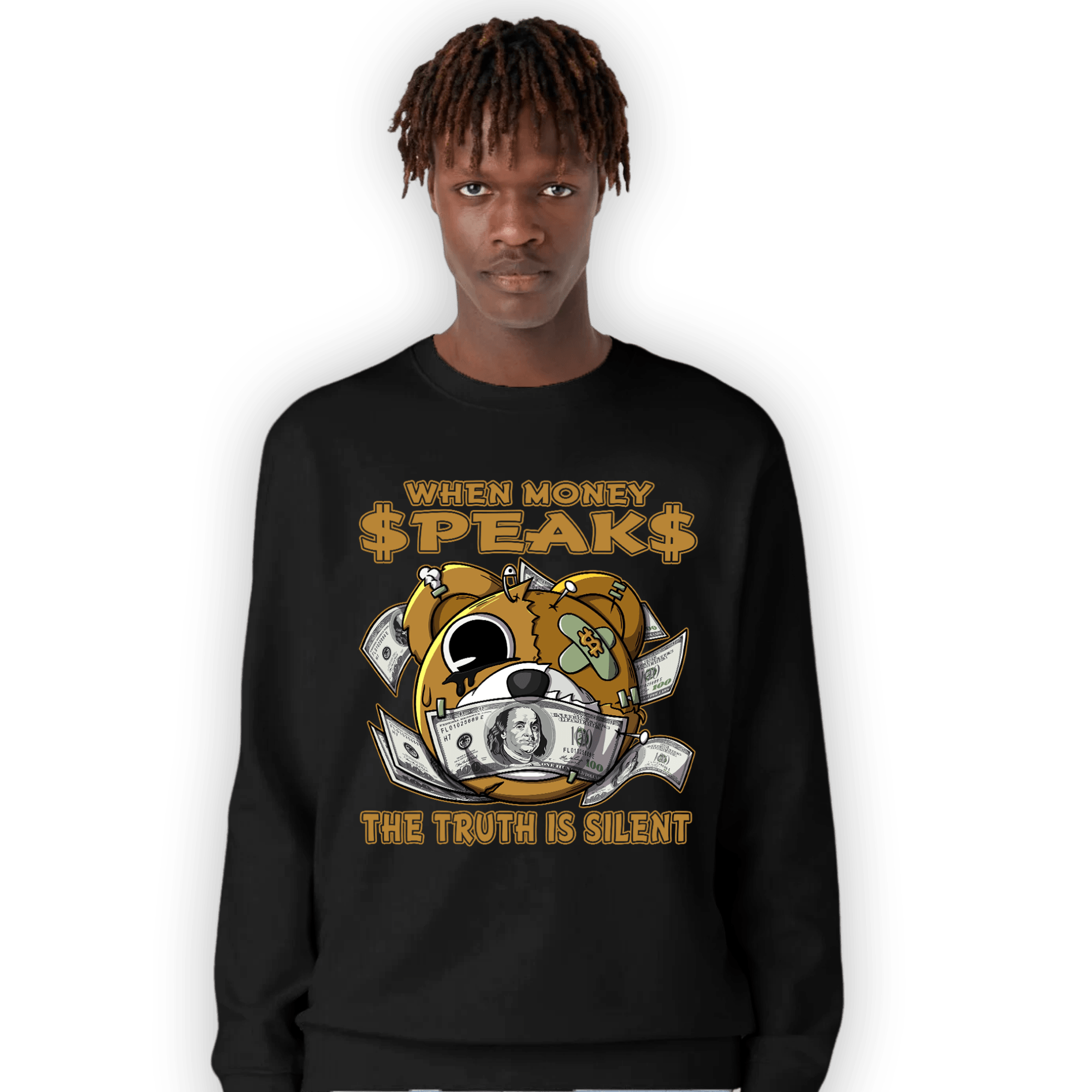 Wheat 13s Sweatshirt Match When Money Speaks Ber - NastyJamz