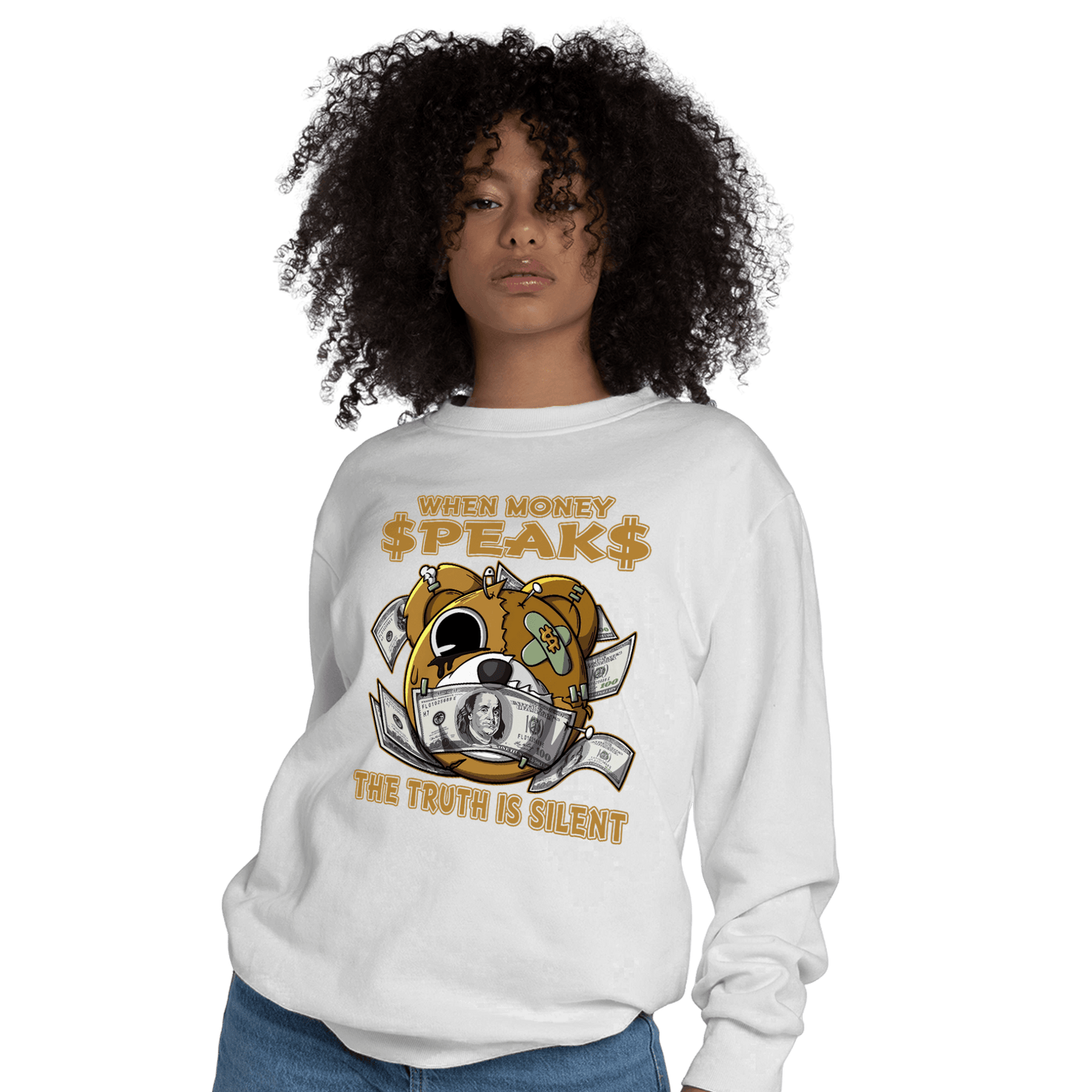 Wheat 13s Sweatshirt Match When Money Speaks Ber - NastyJamz