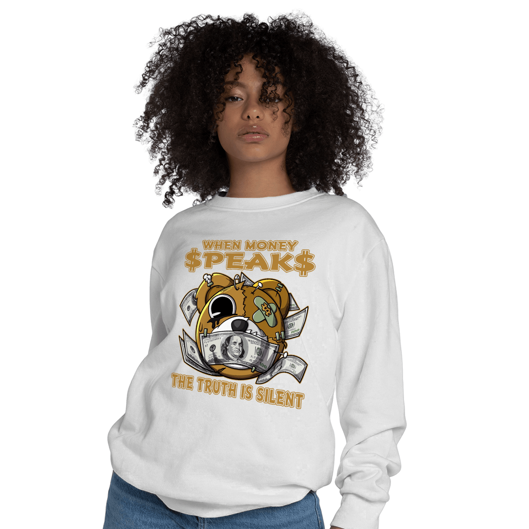 Wheat 13s Sweatshirt Match When Money Speaks Ber - NastyJamz