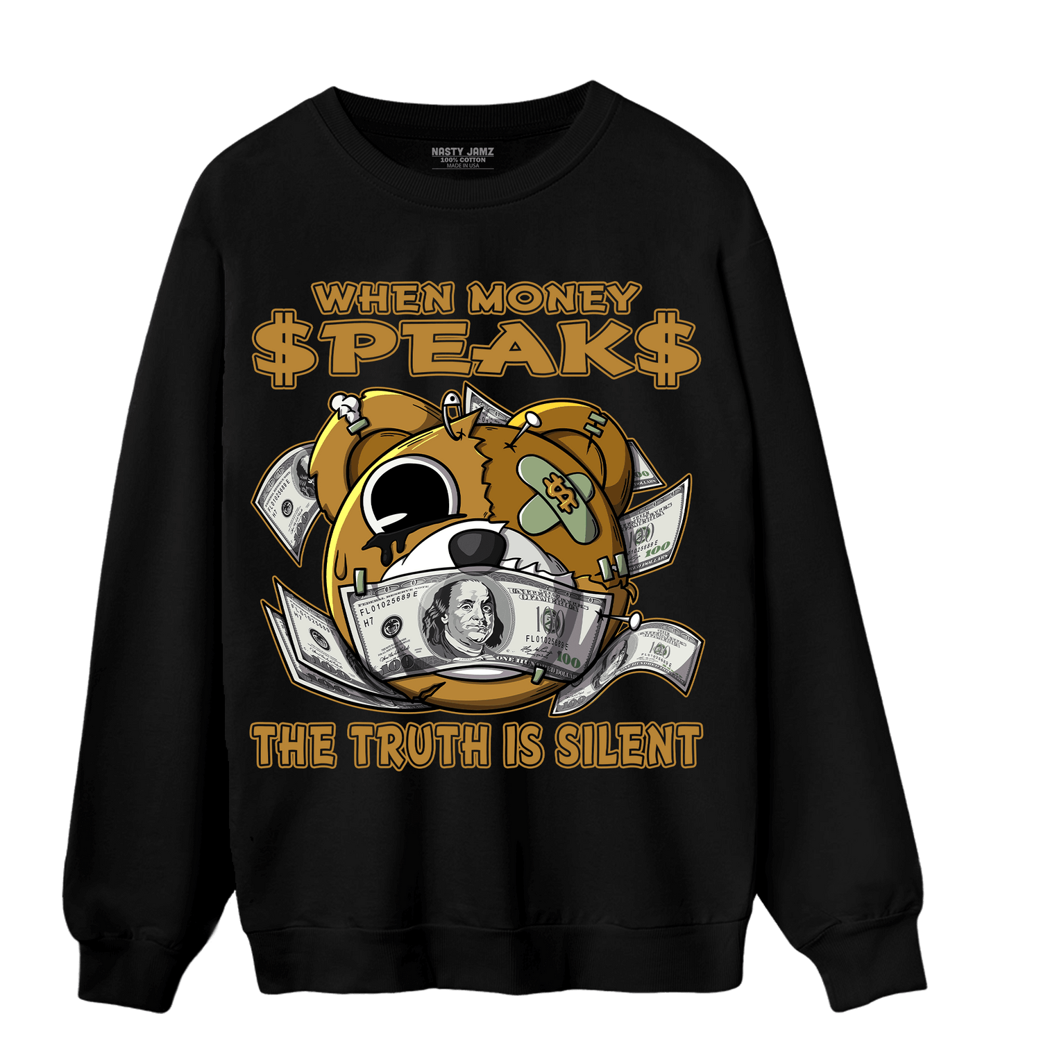 Wheat 13s Sweatshirt Match When Money Speaks Ber - NastyJamz