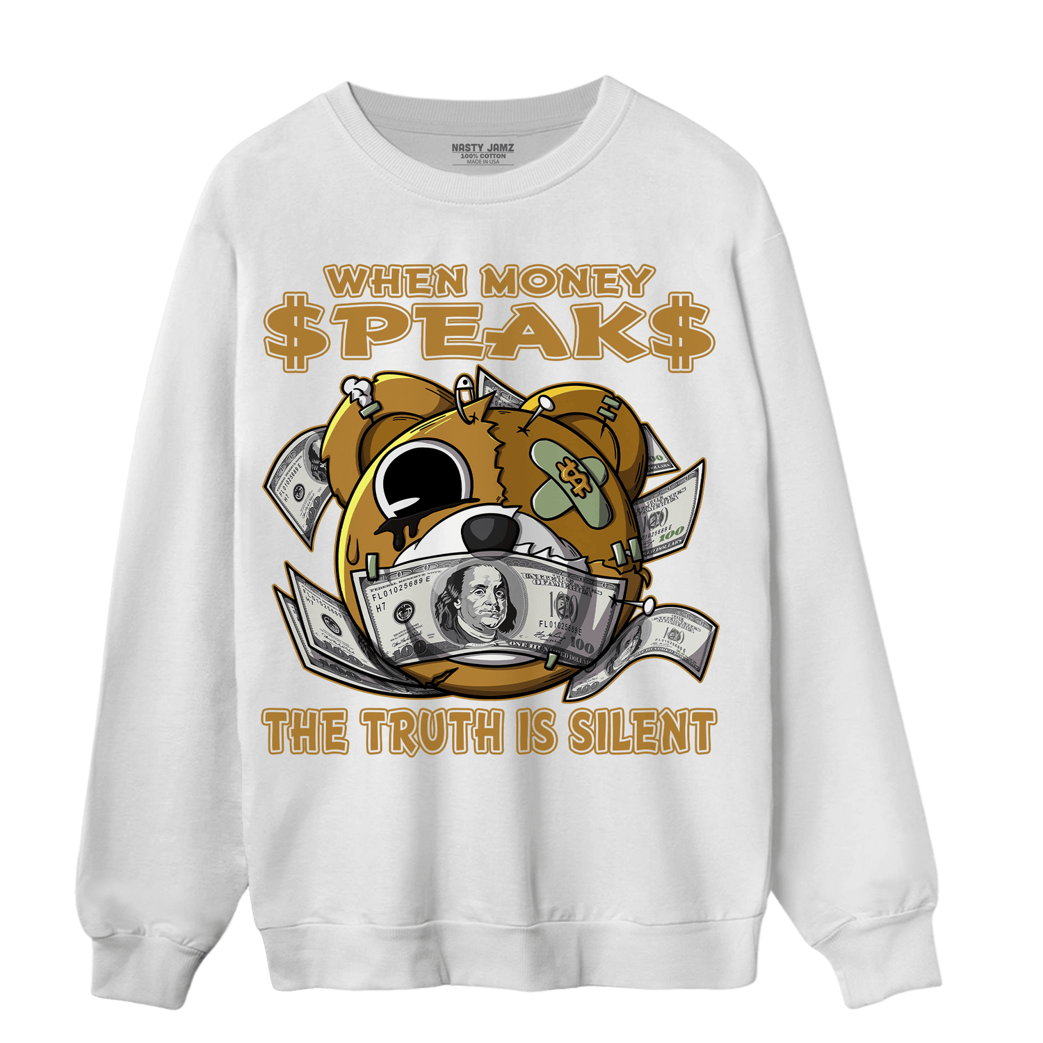 Wheat 13s Sweatshirt Match When Money Speaks Ber - NastyJamz