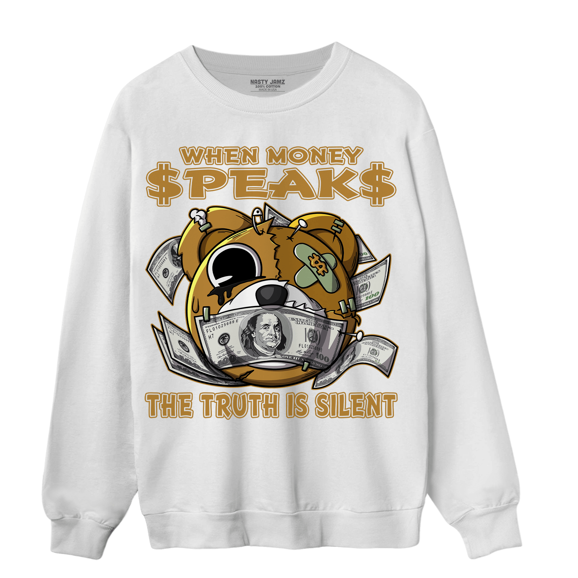 Wheat 13s Sweatshirt Match When Money Speaks Ber - NastyJamz