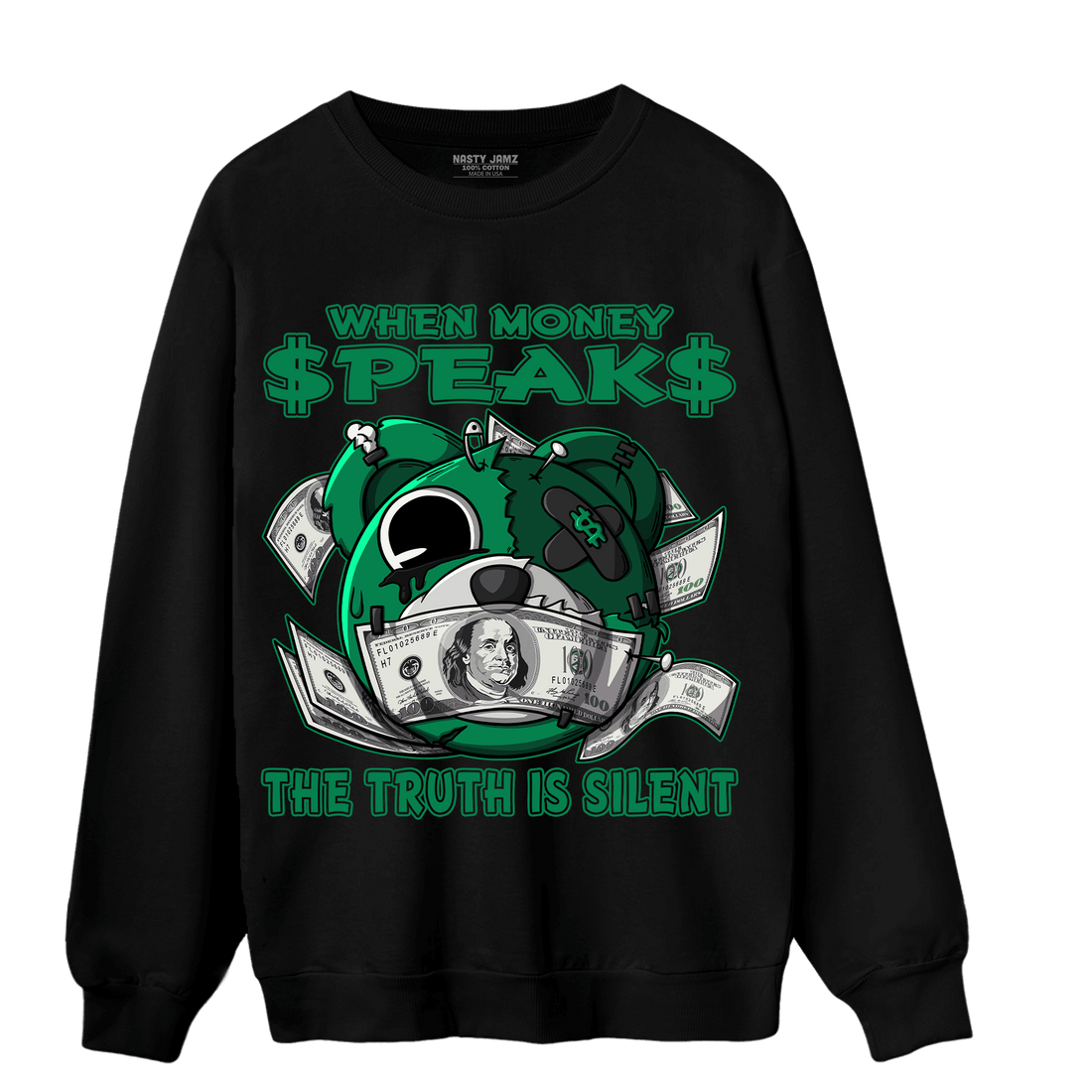 Celtic Lucky Green 1s Sweatshirt Match When Money Speaks Ber - NastyJamz