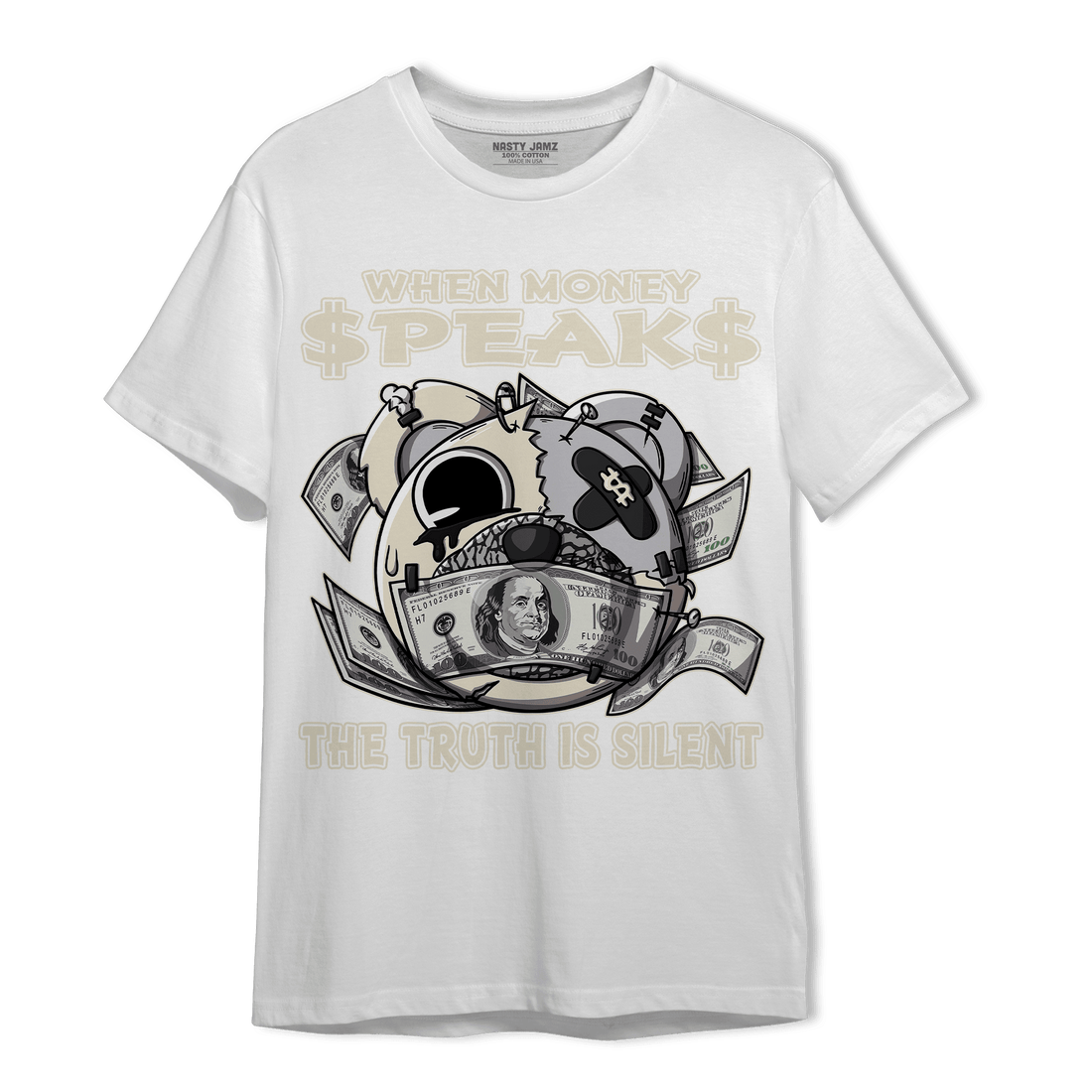 Off Noir 3s T Shirt Match When Money Speaks Ber - NastyJamz