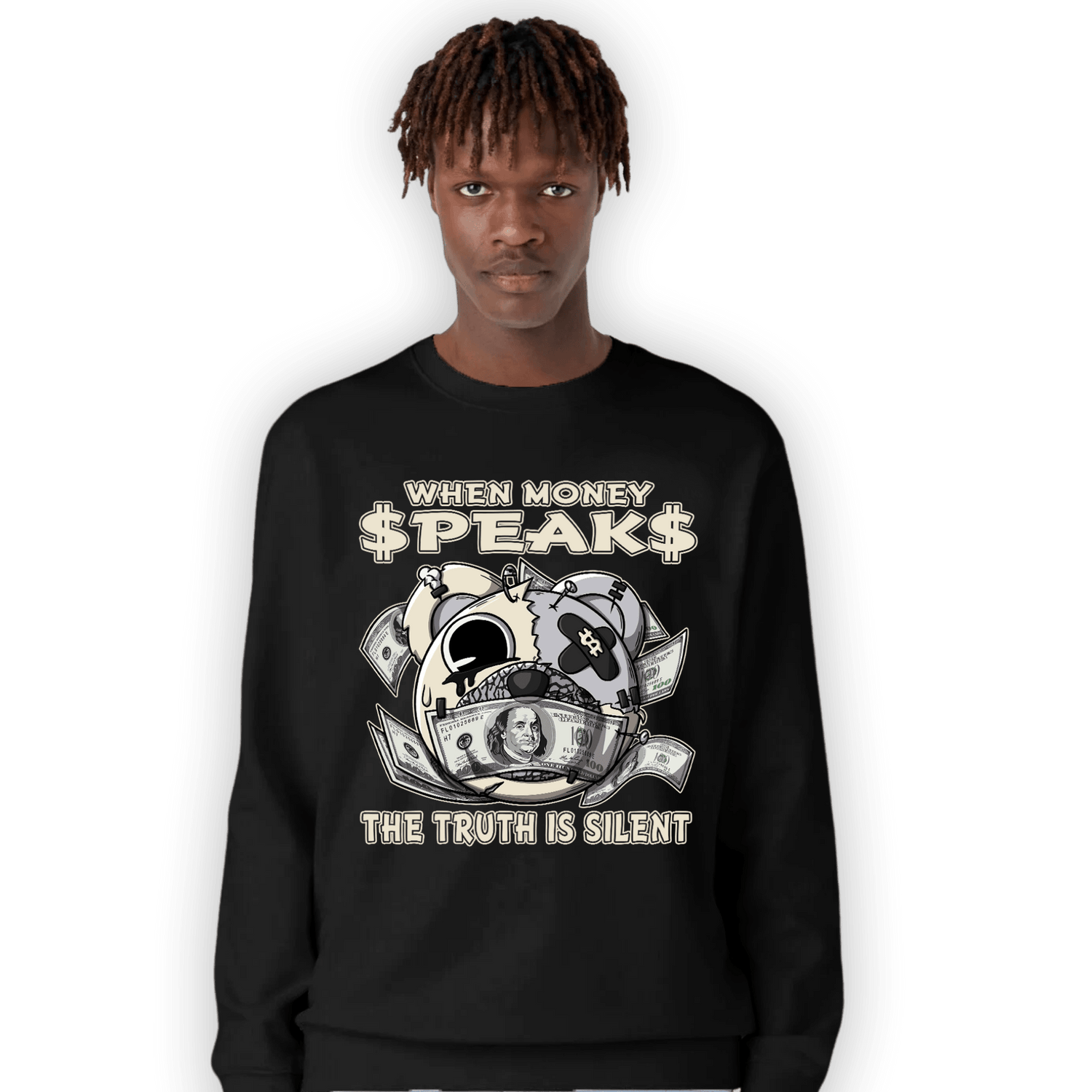 Off Noir 3s Sweatshirt Match When Money Speaks Ber - NastyJamz