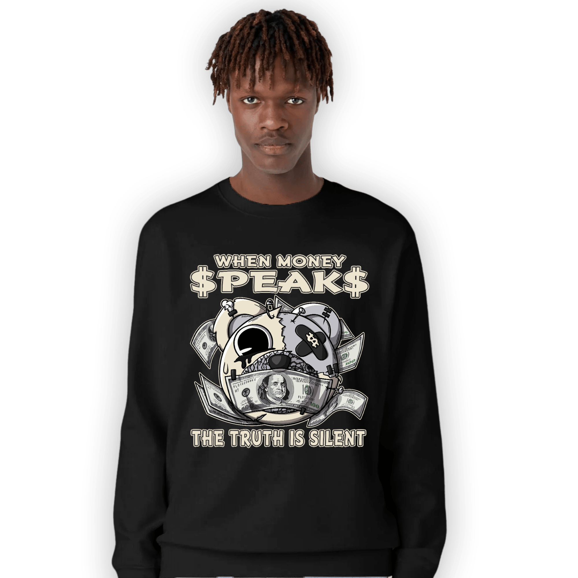 Off Noir 3s Sweatshirt Match When Money Speaks Ber - NastyJamz