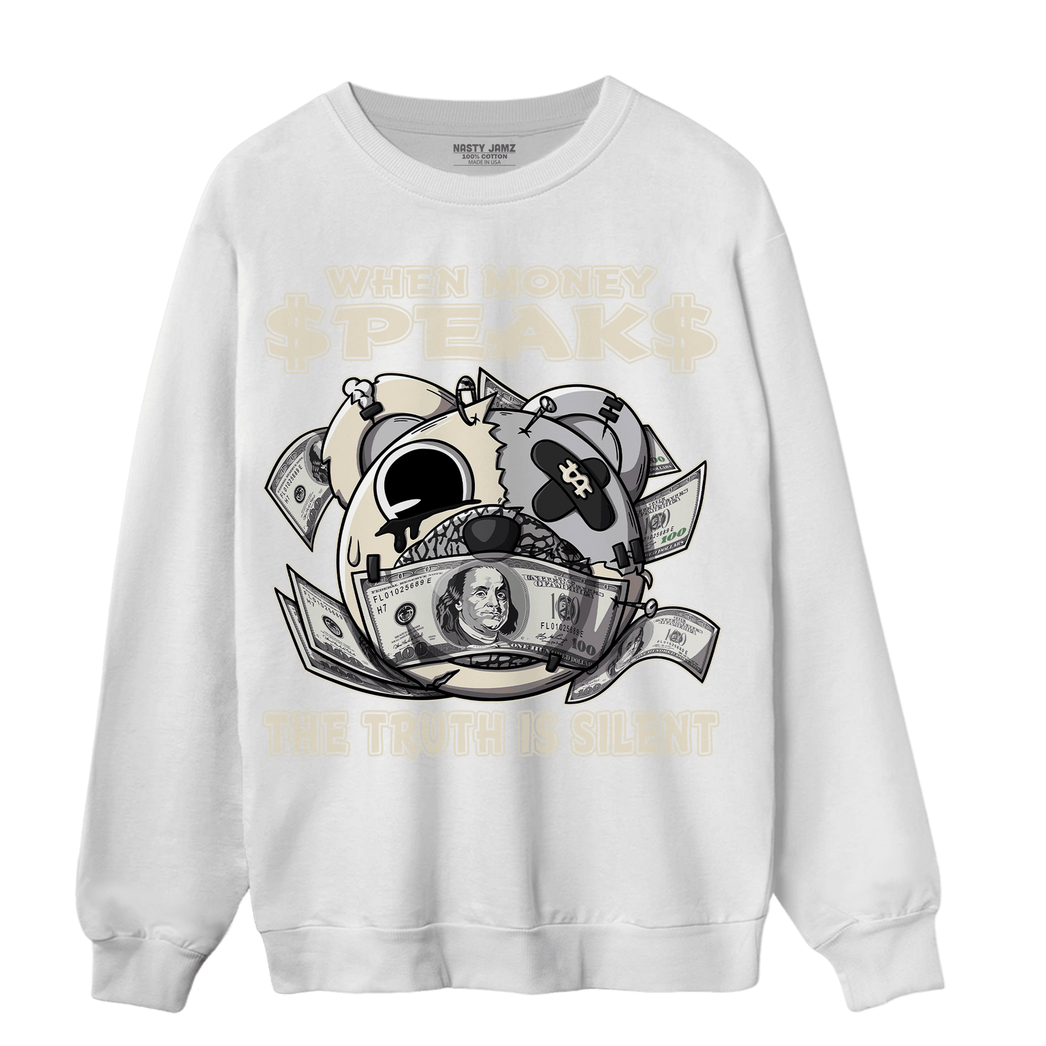 Off Noir 3s Sweatshirt Match When Money Speaks Ber - NastyJamz