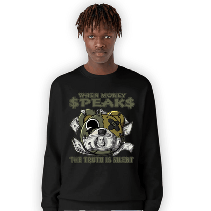 SE Craft Medium Olive 4s Sweatshirt Match When Money Speaks Ber - NastyJamz