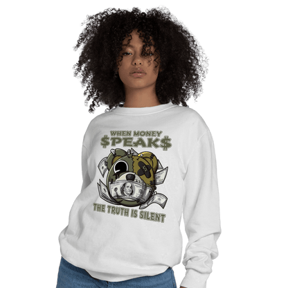 SE Craft Medium Olive 4s Sweatshirt Match When Money Speaks Ber - NastyJamz
