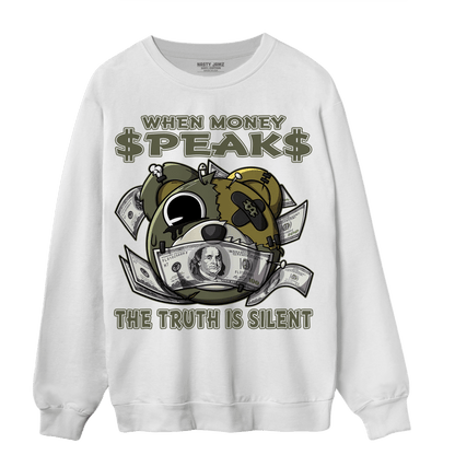 SE Craft Medium Olive 4s Sweatshirt Match When Money Speaks Ber - NastyJamz