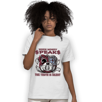 Burgundy 5s T Shirt Match When Money Speaks Ber - NastyJamz