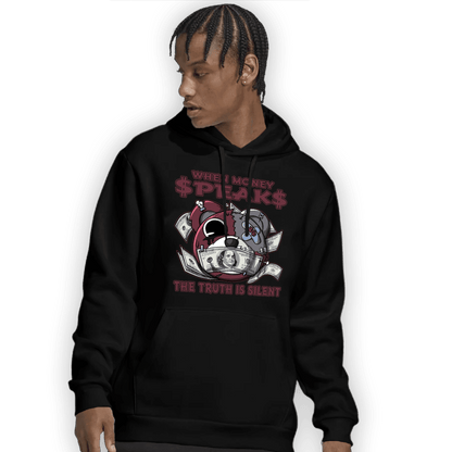 Burgundy 5s Hoodie Match When Money Speaks Ber - NastyJamz