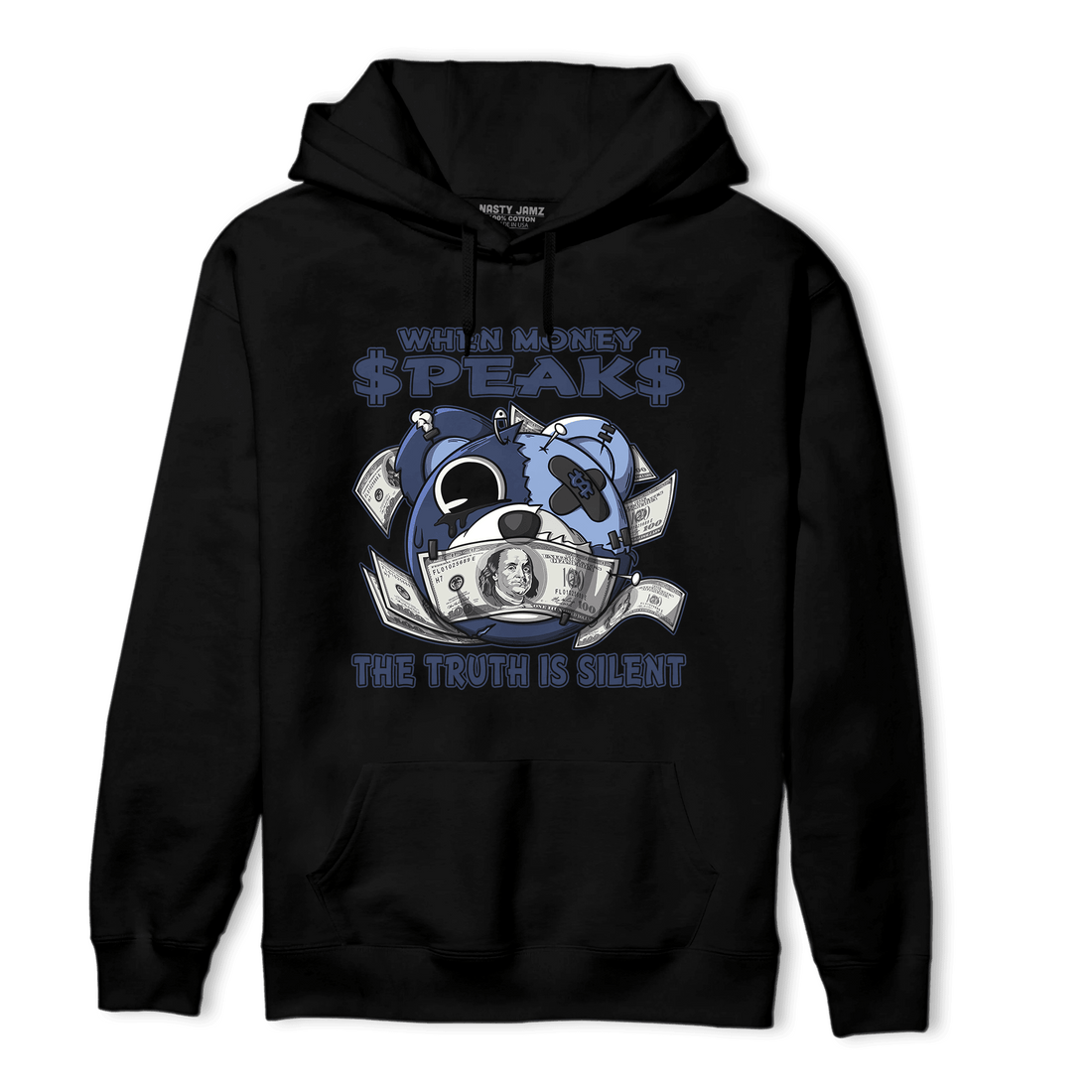 Midnight Navy 5s Hoodie Match When Money Speaks Ber - NastyJamz