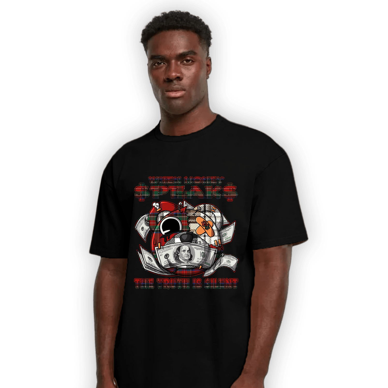 Plaid 5s T Shirt Match When Money Speaks Ber - NastyJamz