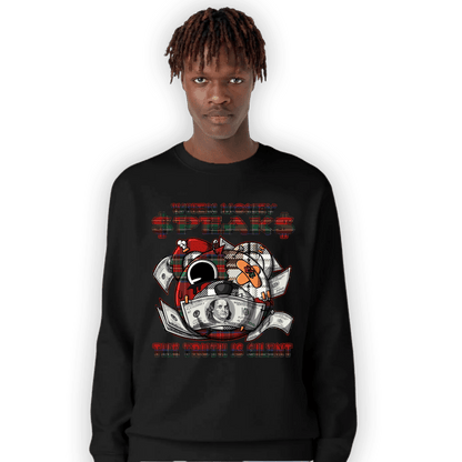 Plaid 5s Sweatshirt Match When Money Speaks Ber - NastyJamz