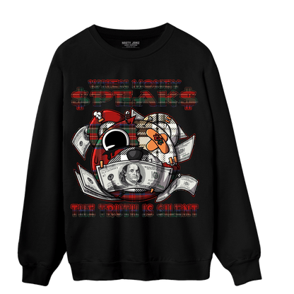 Plaid 5s Sweatshirt Match When Money Speaks Ber - NastyJamz