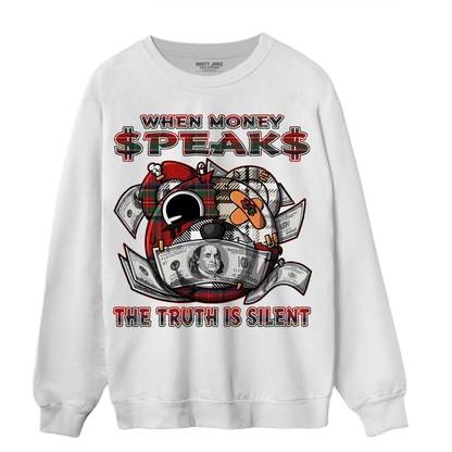 Plaid 5s Sweatshirt Match When Money Speaks Ber - NastyJamz