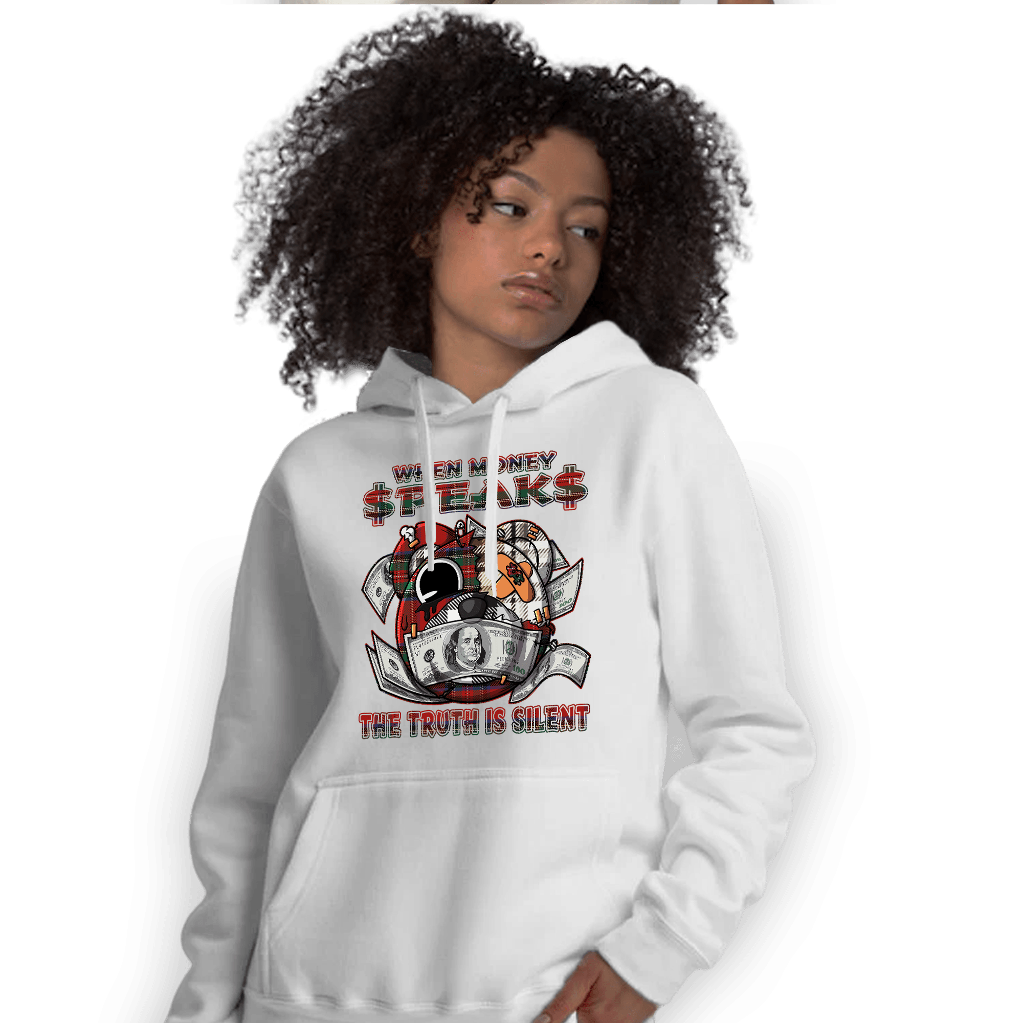Plaid 5s Hoodie Match When Money Speaks Ber - NastyJamz