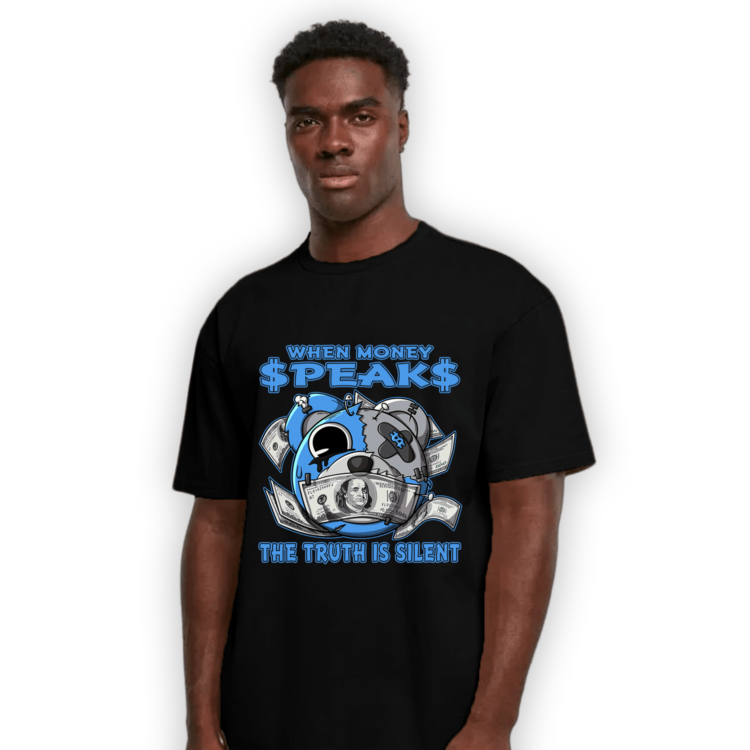 University Blue 5s T Shirt Match When Money Speaks Ber - NastyJamz