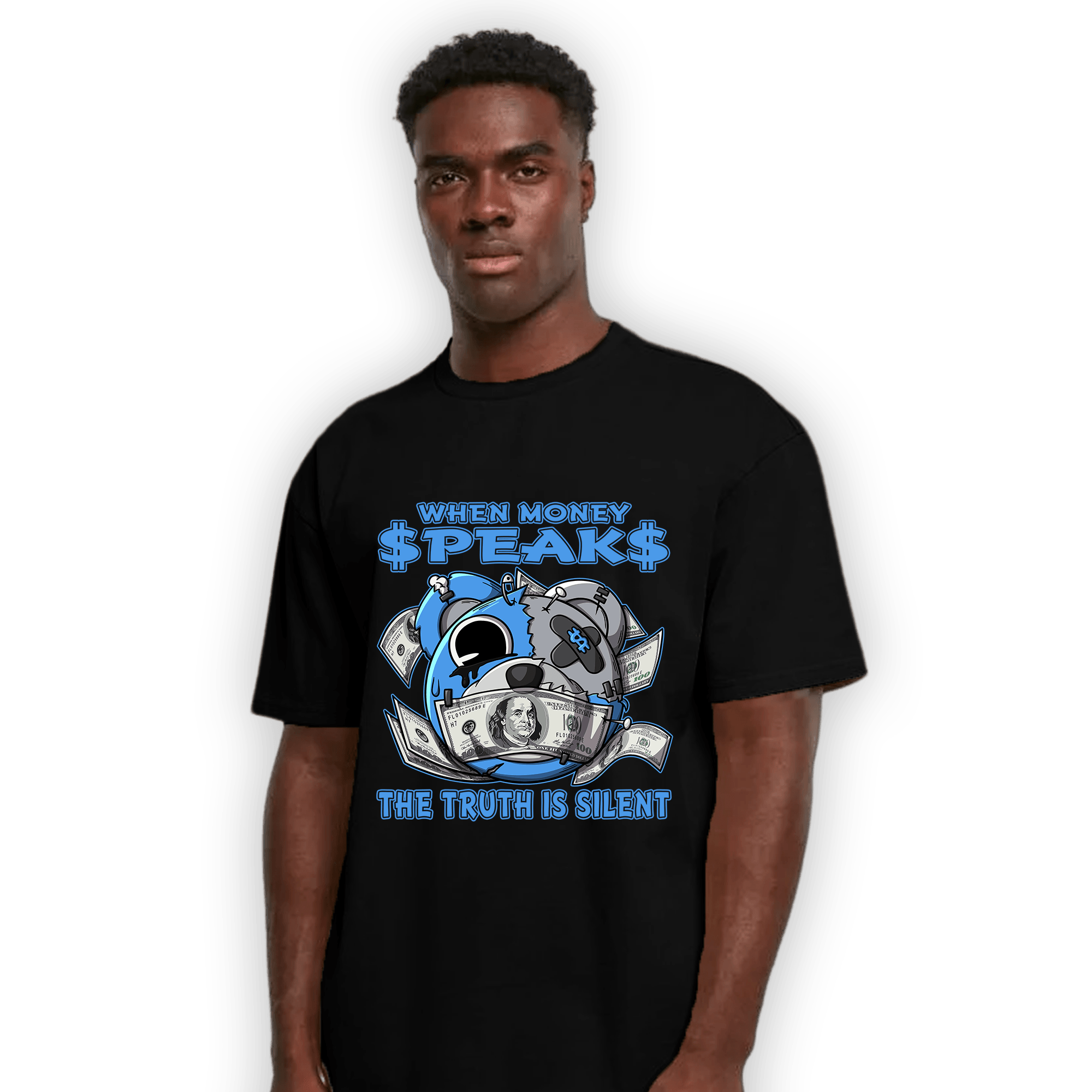 University Blue 5s T Shirt Match When Money Speaks Ber - NastyJamz