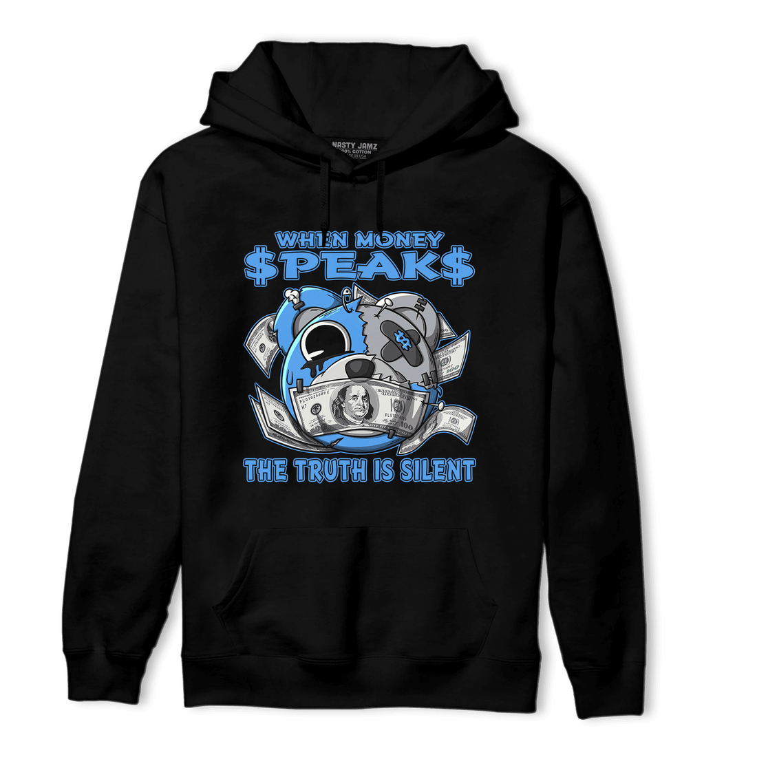 University Blue 5s Hoodie Match When Money Speaks Ber - NastyJamz