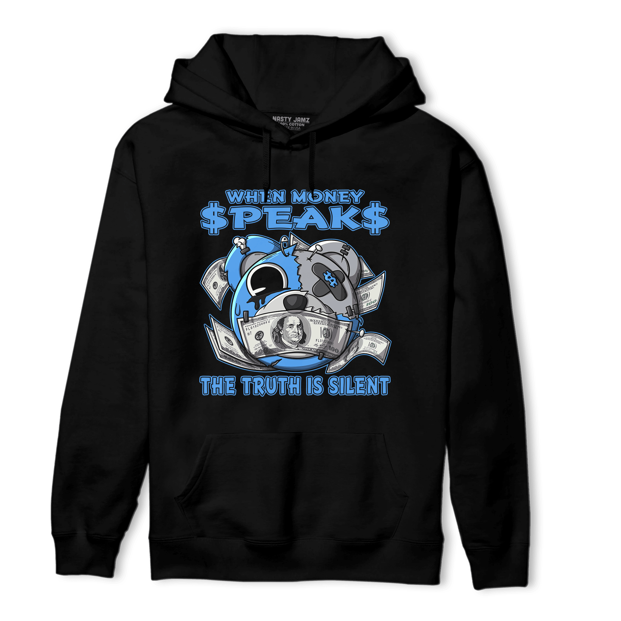 University Blue 5s Hoodie Match When Money Speaks Ber - NastyJamz