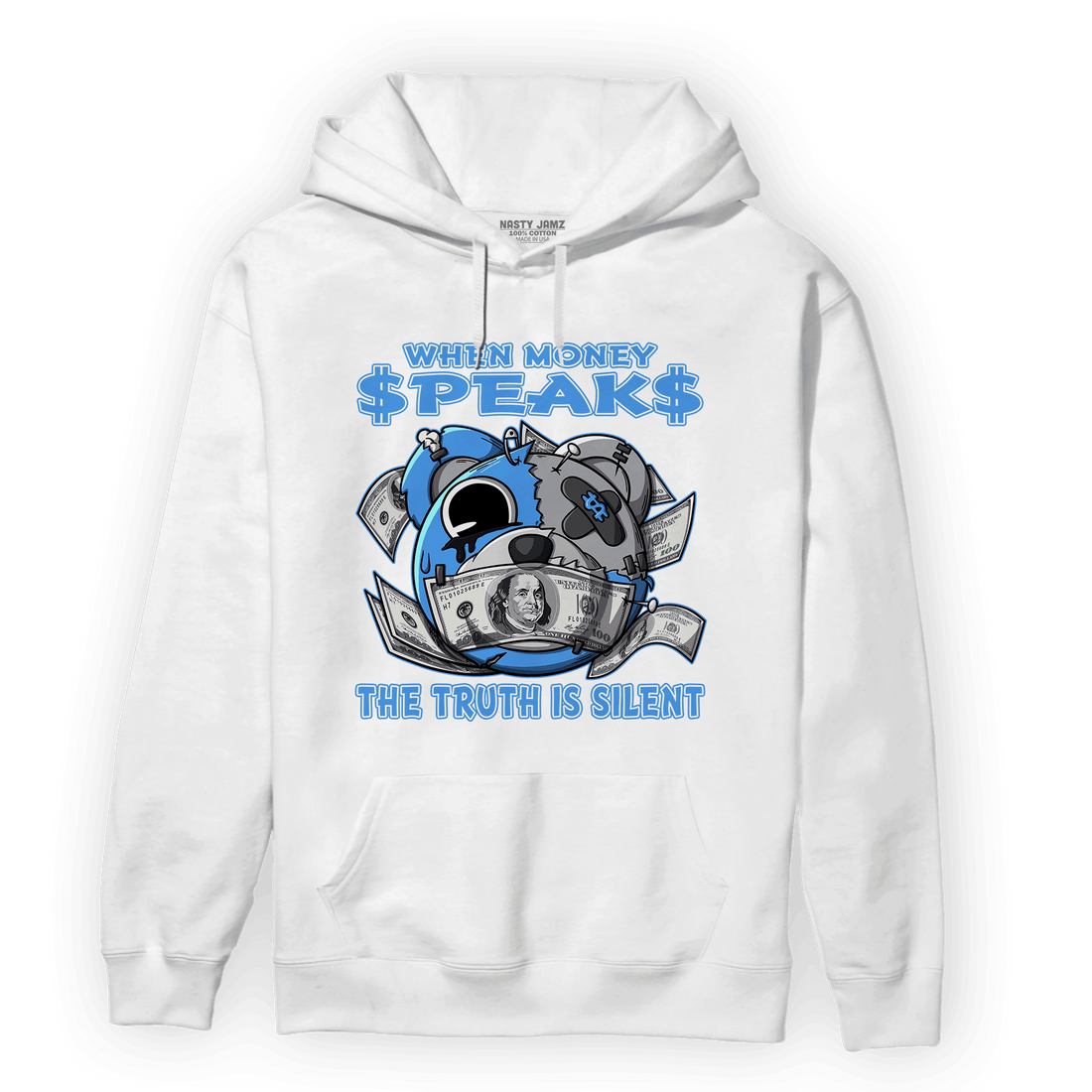 University Blue 5s Hoodie Match When Money Speaks Ber - NastyJamz