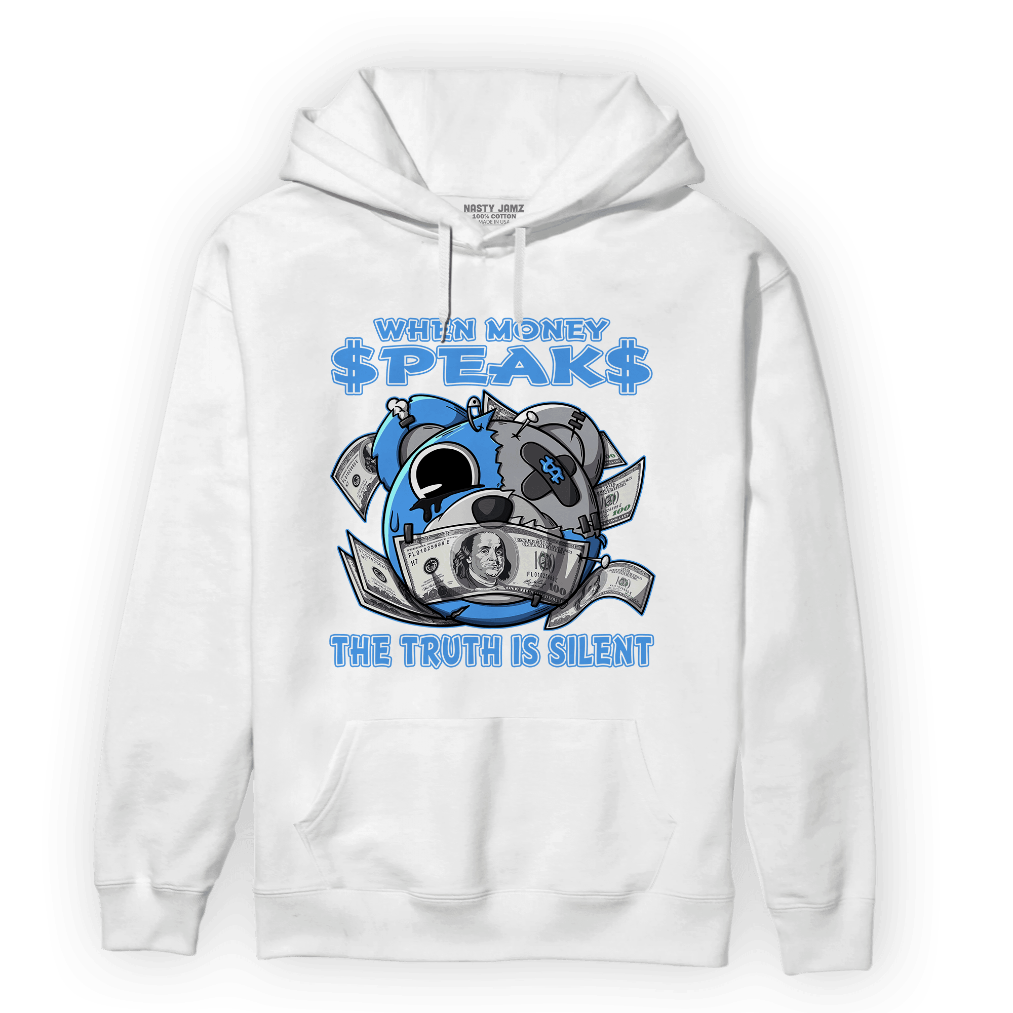 University Blue 5s Hoodie Match When Money Speaks Ber - NastyJamz