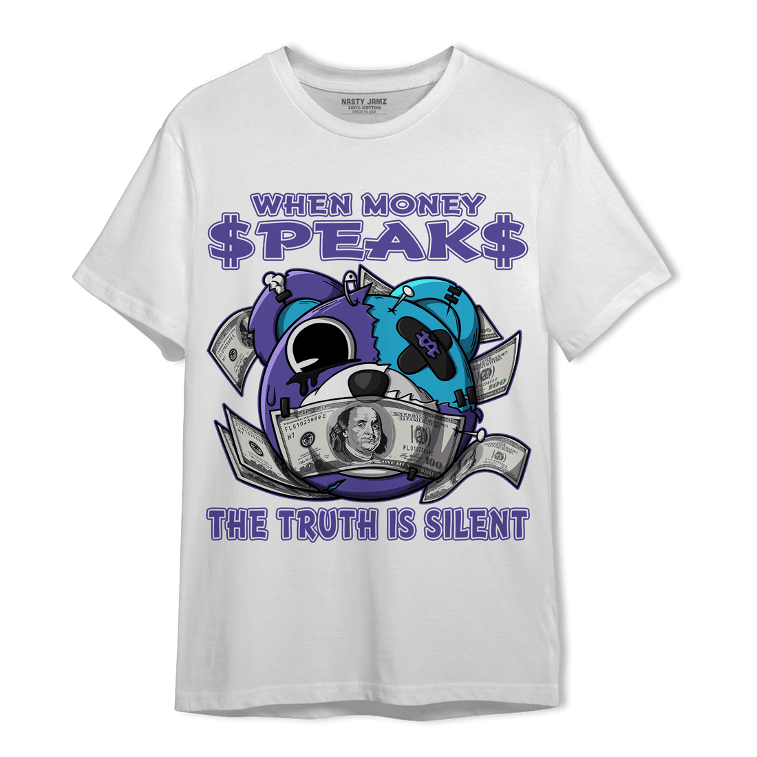 Aqua 6s T Shirt Match When Money Speaks Ber - NastyJamz