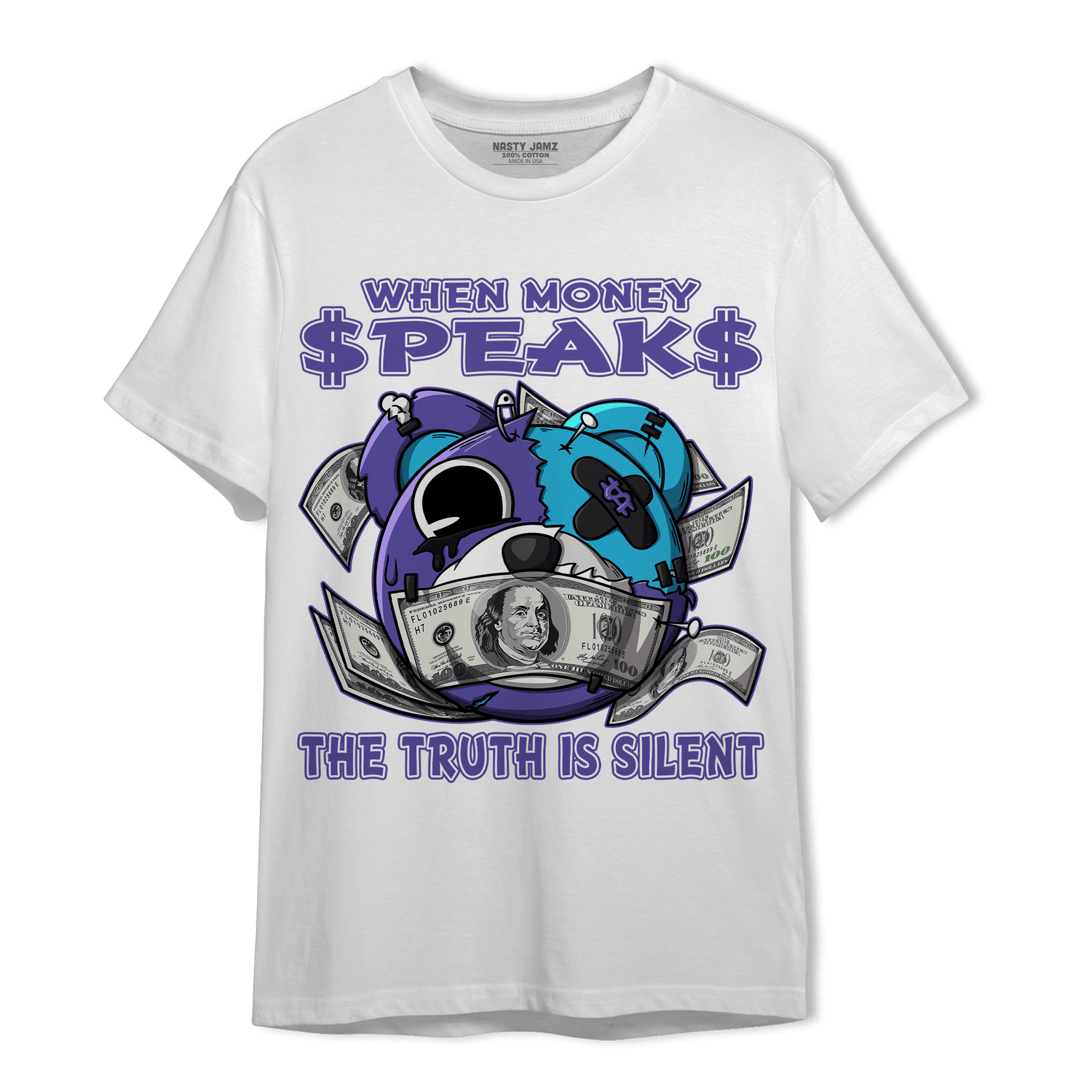 Aqua 6s T Shirt Match When Money Speaks Ber - NastyJamz