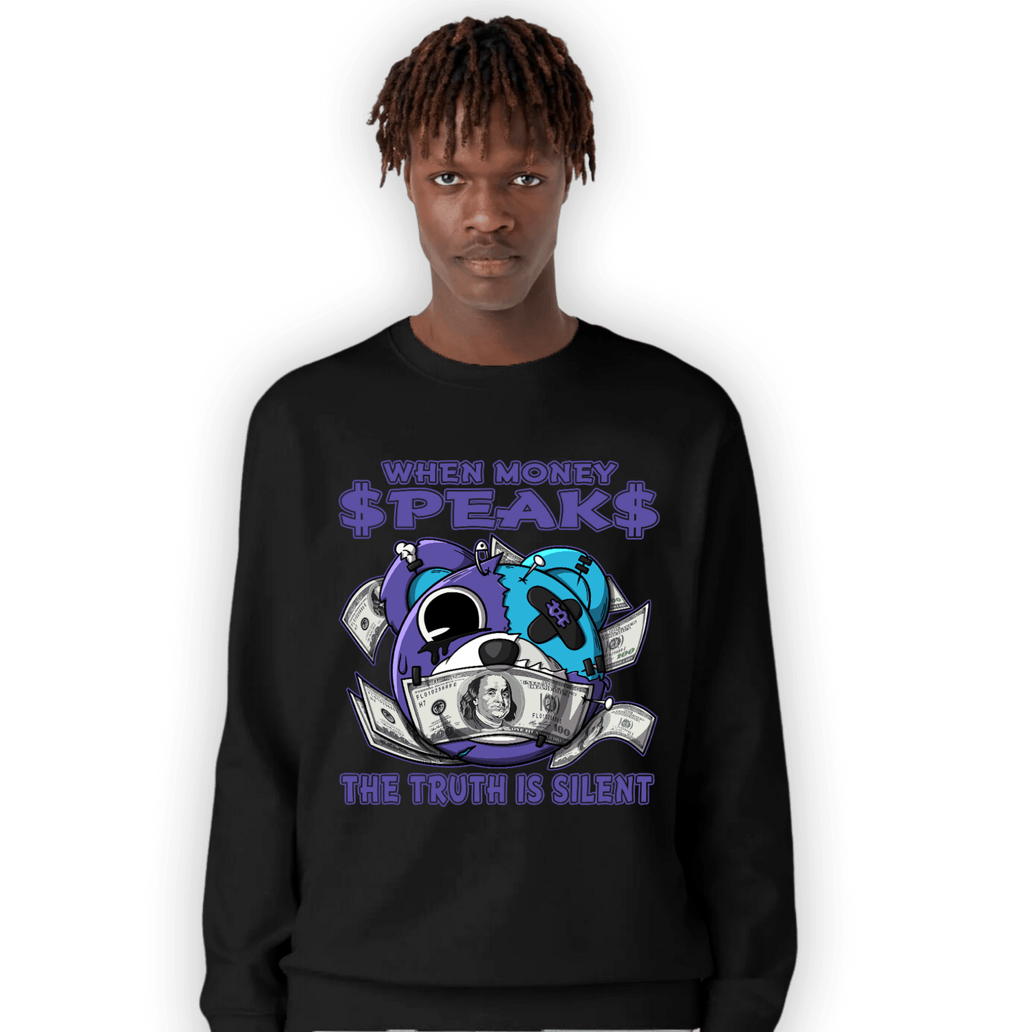 Aqua 6s Sweatshirt Match When Money Speaks Ber - NastyJamz