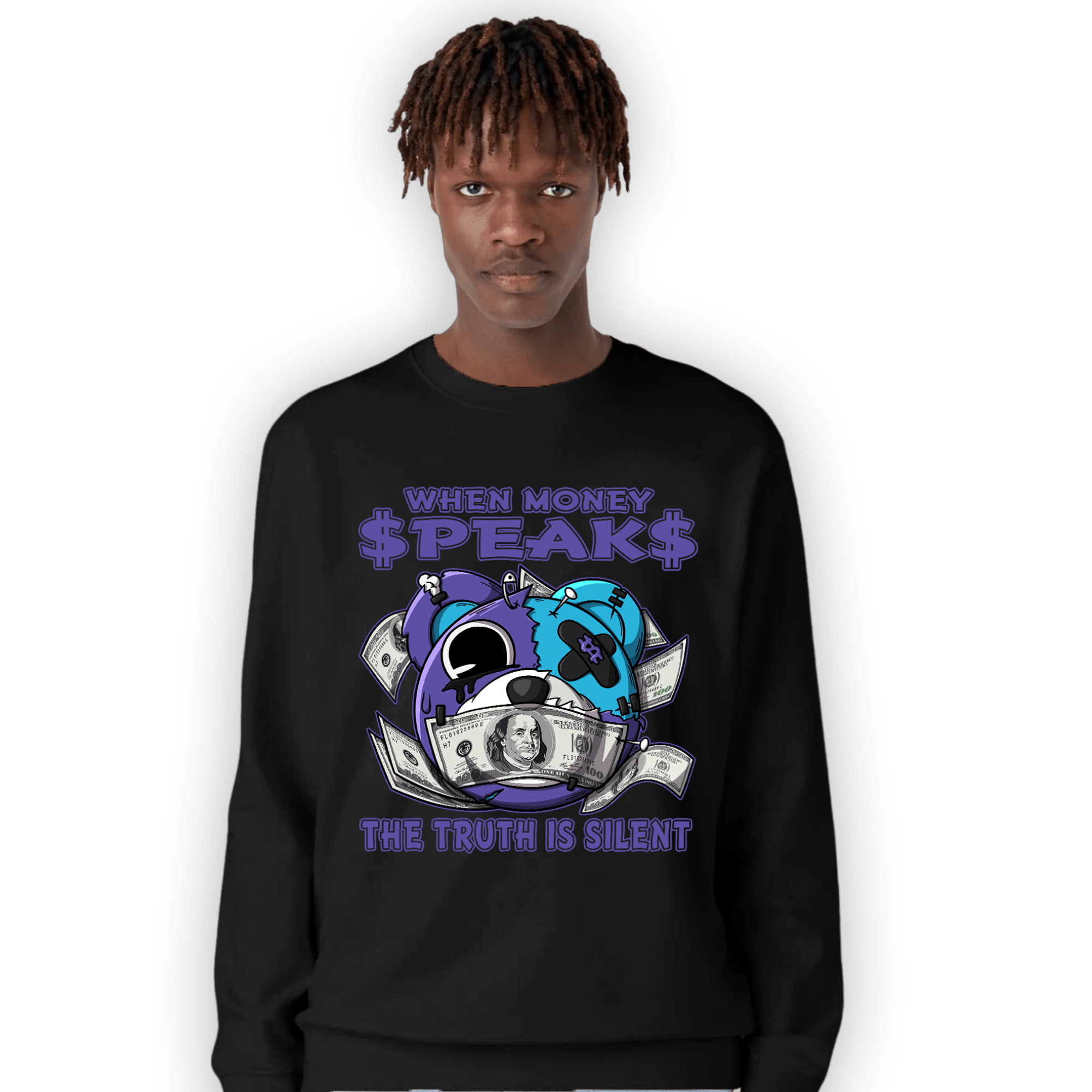 Aqua 6s Sweatshirt Match When Money Speaks Ber - NastyJamz