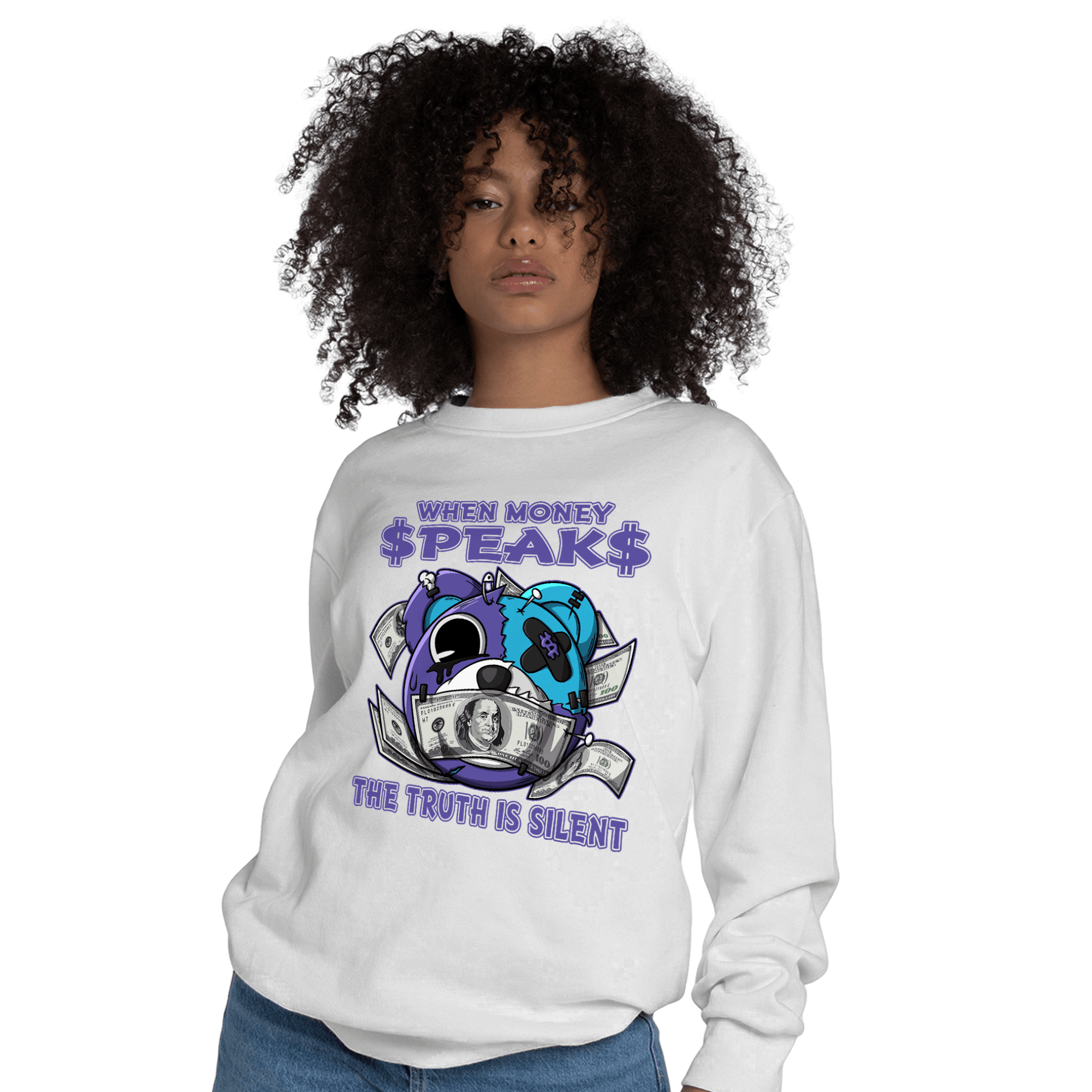Aqua 6s Sweatshirt Match When Money Speaks Ber - NastyJamz