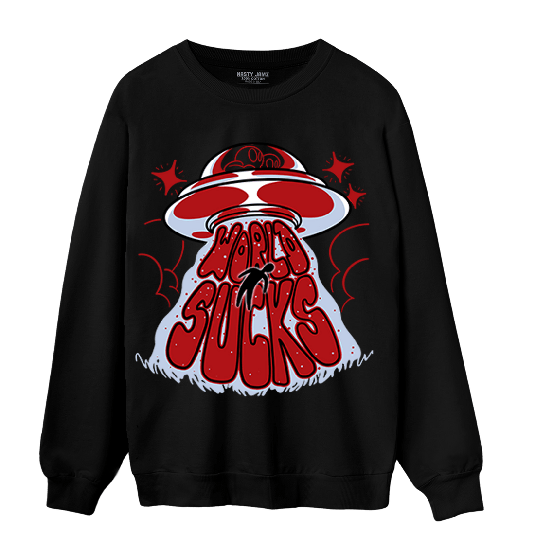 Cherry 11s Sweatshirt Match World Sucks - NastyJamz