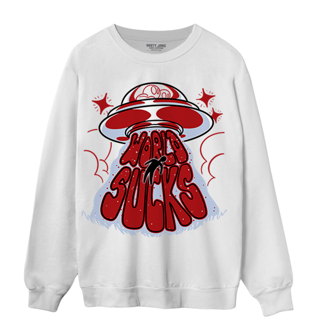 Cherry 11s Sweatshirt Match World Sucks - NastyJamz