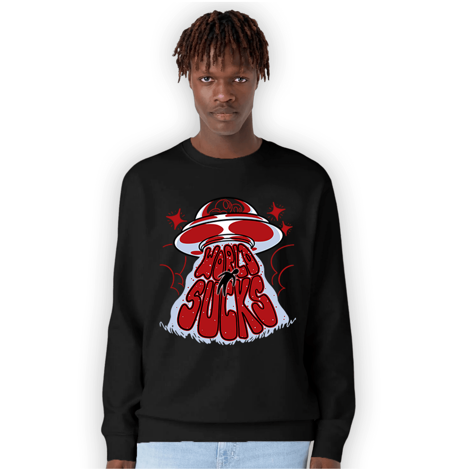 Cherry 11s Sweatshirt Match World Sucks - NastyJamz