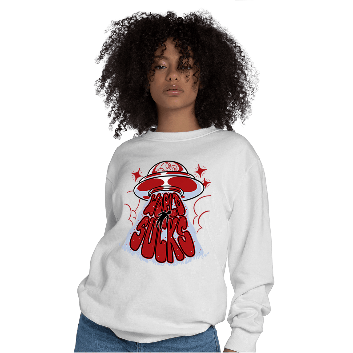 Cherry 11s Sweatshirt Match World Sucks - NastyJamz