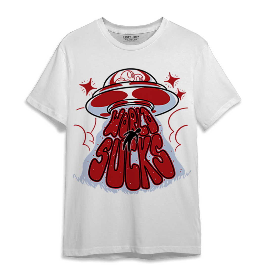 Cherry 11s T Shirt Match World Sucks - NastyJamz